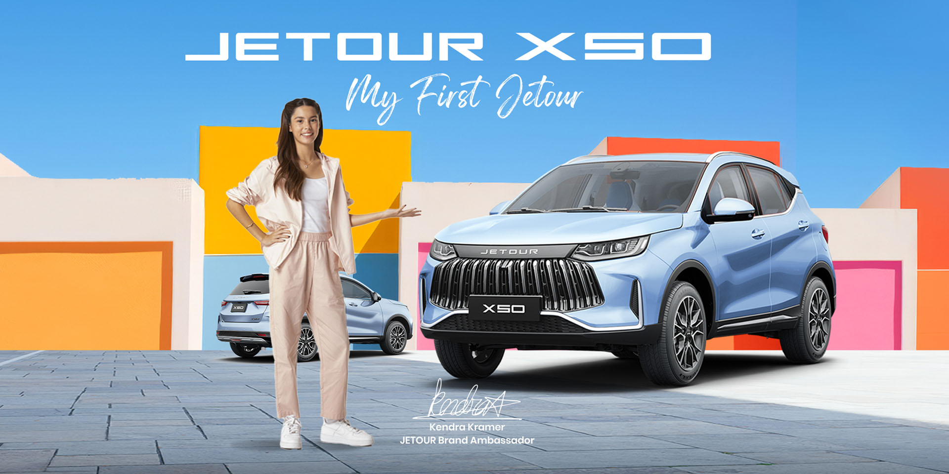 JETOUR campaign banner introducing the My First JETOUR experience
